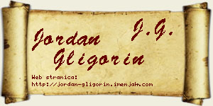 Jordan Gligorin vizit kartica
